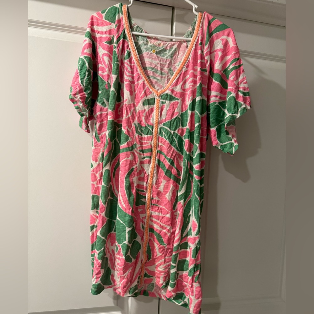 Lilly Pulitzer Pink and Green Swim Coverup